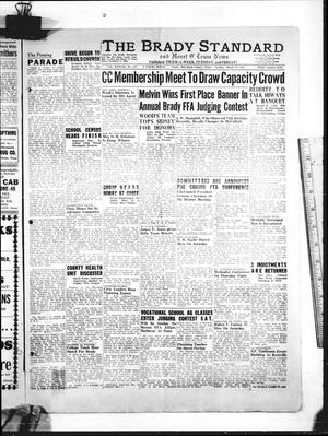 Primary view of object titled 'The Brady Standard and Heart O' Texas News (Brady, Tex.), Vol. 38, No. 103, Ed. 1 Tuesday, March 25, 1947'.