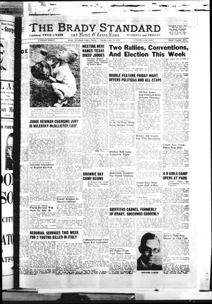 Primary view of object titled 'The Brady Standard and Heart O' Texas News (Brady, Tex.), Vol. [40], No. [33], Ed. 1 Tuesday, July 20, 1948'.