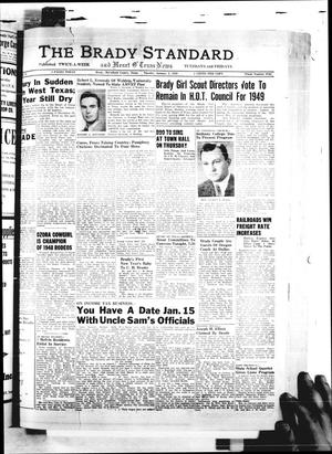 Primary view of object titled 'The Brady Standard and Heart O' Texas News (Brady, Tex.), Vol. [40], No. 81, Ed. 1 Tuesday, January 4, 1949'.
