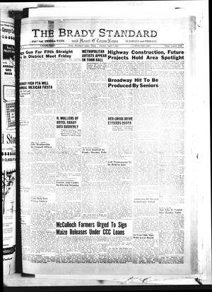 Primary view of object titled 'The Brady Standard and Heart O' Texas News (Brady, Tex.), Vol. [41], No. 3, Ed. 1 Tuesday, April 5, 1949'.