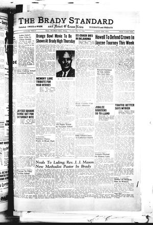 Primary view of object titled 'The Brady Standard and Heart O' Texas News (Brady, Tex.), Vol. [41], No. [19], Ed. 1 Tuesday, May 31, 1949'.