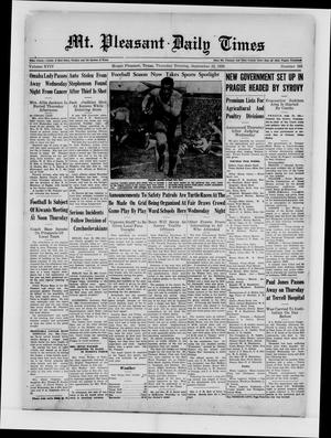 Mt. Pleasant Daily Times (Mount Pleasant, Tex.), Vol. 19, No. 163, Ed. 1 Thursday, September 22, 1938