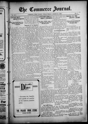 The Commerce Journal. (Commerce, Tex.), Vol. 20, No. 5, Ed. 1 Friday, August 27, 1909