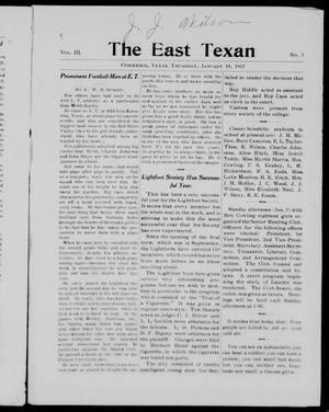 Primary view of object titled 'The East Texan (Commerce, Tex.), Vol. 3, No. 3, Ed. 1 Thursday, January 18, 1917'.