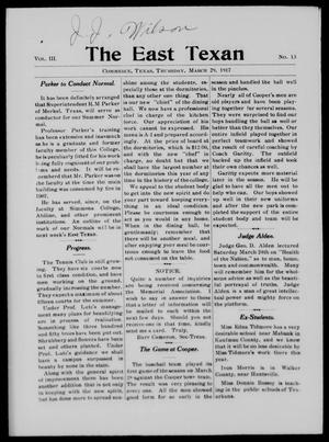 The East Texan (Commerce, Tex.), Vol. 3, No. 13, Ed. 1 Thursday, March 29, 1917