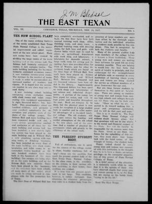 The East Texan (Commerce, Tex.), Vol. 3, No. 1, Ed. 1 Thursday, November 15, 1917