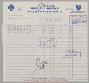 [Invoice for Hospital Services, June 1950]
