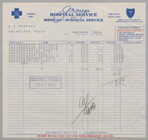 [Invoice for Hospital Services, May 1950]