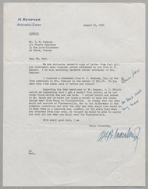 [Copy of Letter from A. H. Blackshear, Jr. to D. W. Kempner, August 19, 1950]