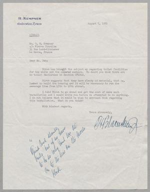 [Letter from A. H. Blackshear, Jr. to Daniel W. Kempner, August 5, 1950]