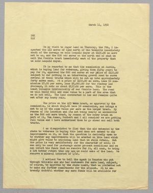 [Letter from I. H. Kempner to D. W. Kempner and R. Lee Kempner, March 11, 1950]