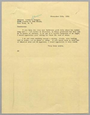 [Letter from Daniel W. Kempner to Messr. Lewis & Conger, November 28, 1950]