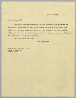 [Letter to Reverend Wendelin J. Nold, April 4th, 1950]