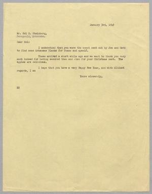 [Letter from Daniel W. Kempner to Sol S. Steinberg, January 3, 1949]