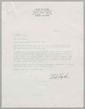 [Letter from Robert Taylor to Daniel W. Kempner, January 3, 1950]