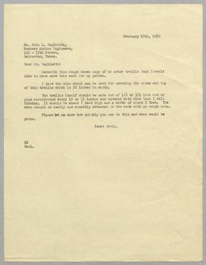 [Letter from Daniel W. Kempner to John L. Vaglienti, February 27, 1950]