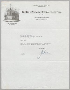 [Letter from J. M. Winterbotham to Daniel W. Kempner, March 10, 1950]