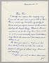 Letter: [Letter from Rosa Anspach to Daniel W. Kempner, November 9, 1957]