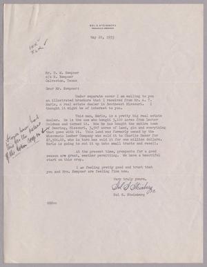 [Letter from Sol S. Steinberg to D. W. Kempner, May 20, 1955]