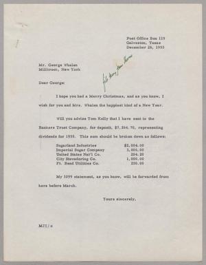 Primary view of object titled '[Letter from Mary Jean Thorne to George Whalen, December 28, 1955]'.