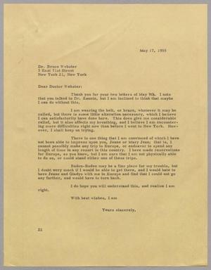 [Letter from Daniel W. Kempner, May 17, 1955]