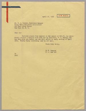 [Letter from Daniel W. Kempner to W. A. Walker, April 18, 1955]