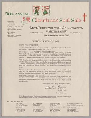 [Letter from the Anti-Tuberculosis Association of Galveston County, 1956]
