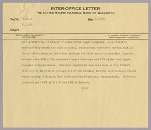 [Inter-Office Letter from R. L. K., June 1, 1956]