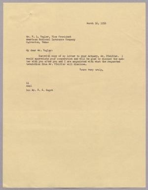 [Letter from I. H. Kempner to W. L. Vogler, March 16, 1956]
