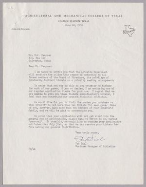 [Letter from Pat Dial to Daniel W. Kempner, June 28, 1956]