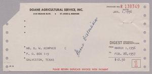 [Invoice for Digest Renewal Subscription, January 1956]