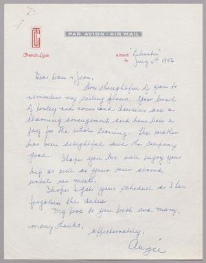 [Letter from Angelika W. Frink to Daniel W. and Jeane Bertig Kempner, July 6, 1956]
