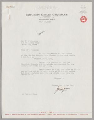 [Letter from J. B. Hergens to Mr. D. W. Kempner, May 17, 1956]