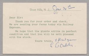 [Card from J. F. Anderson to Daniel W. Kempner, January 30, 1956]