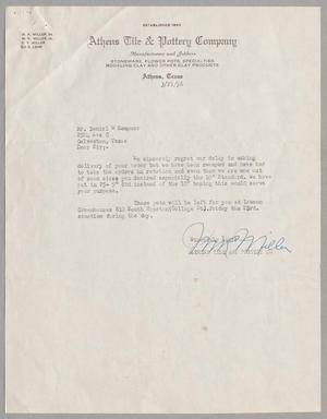 Primary view of object titled '[Letter from M. K. Miller to Daniel W. Kempner, March 21, 1956]'.