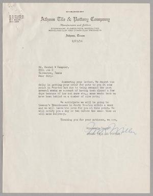[Letter from M. K. Miller to Daniel W. Kempner, February 23, 1956]
