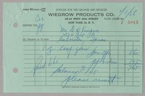 [Invoice for Leaf Glow, February 1956]