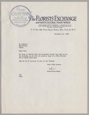 [Letter from The Florists Exchange to H. Kempner, December 22, 1955]