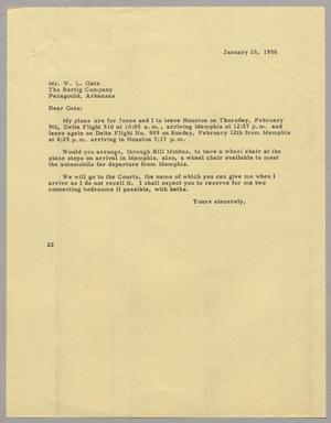 [Letter from Daniel W. Kempner to William L. Gatz, January 26, 1956]