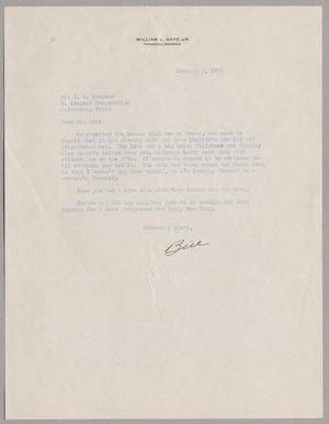 [Letter from Bill to Daniel W. Kempner, January 3, 1956]