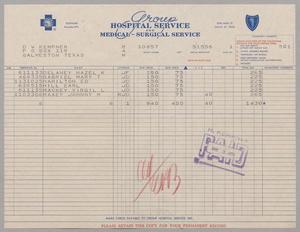 [Invoice for Hospital Services, May 1956]
