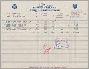 [Invoice for Hospital Services, April 1956]