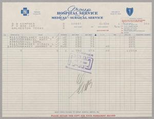 [Invoice for Hospital Services, March 1956]