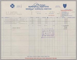 [Invoice for Hospital Services, January 1956]