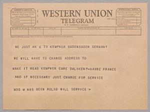 [Telegram from 1955]