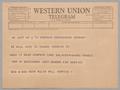 Letter: [Telegram from 1955]