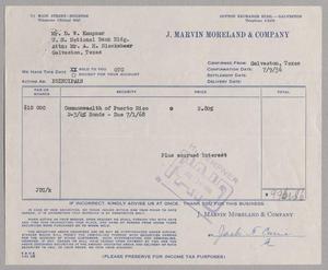 [Invoice for Security of Commonwealth of Puerto Rico, July 1956]