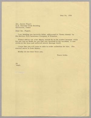 [Letter from Daniel W. Kempner to James Piperi, May 24, 1956]
