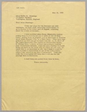[Letter from Daniel W. Kempner to Nellie M. Mannings, May 10, 1955]
