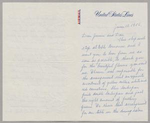 [Letter from Henry and Anne Renfert to Jeane Bertig and Daniel W. Kempner, June 18, 1956]
